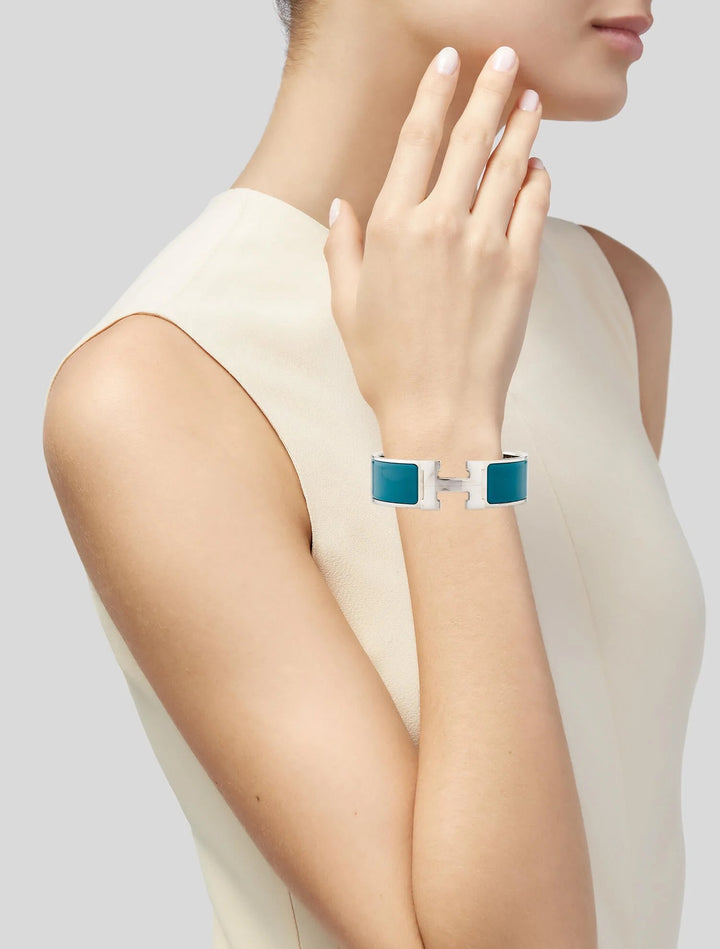 HERMÈS CLIC CLAC H ENAMEL PM CUFF BRACELET