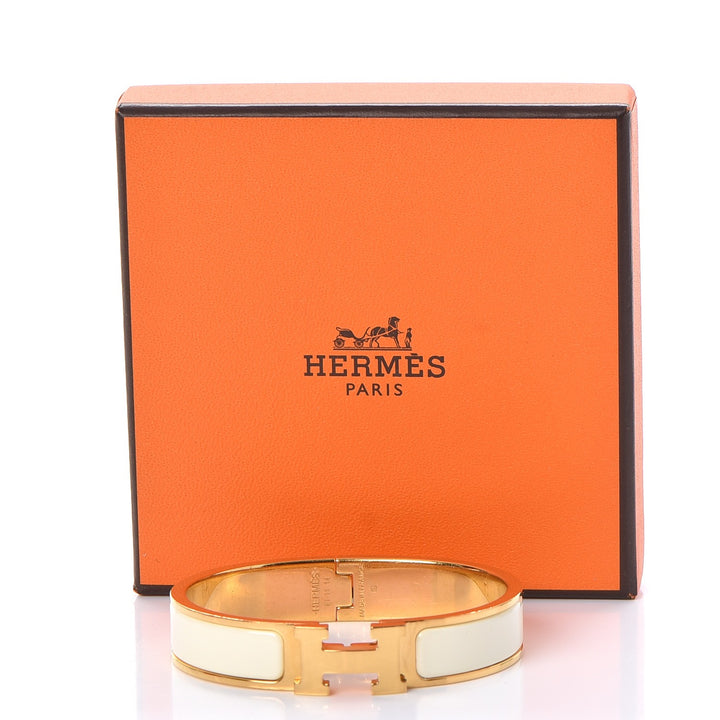 HERMÈS CLIC H BRACELET PM BLANC