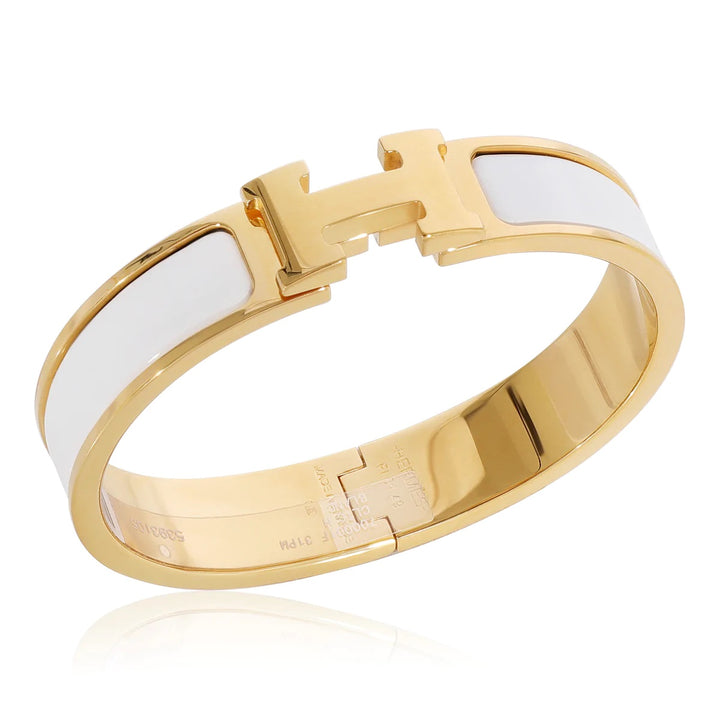 HERMÈS CLIC H BRACELET PM BLANC