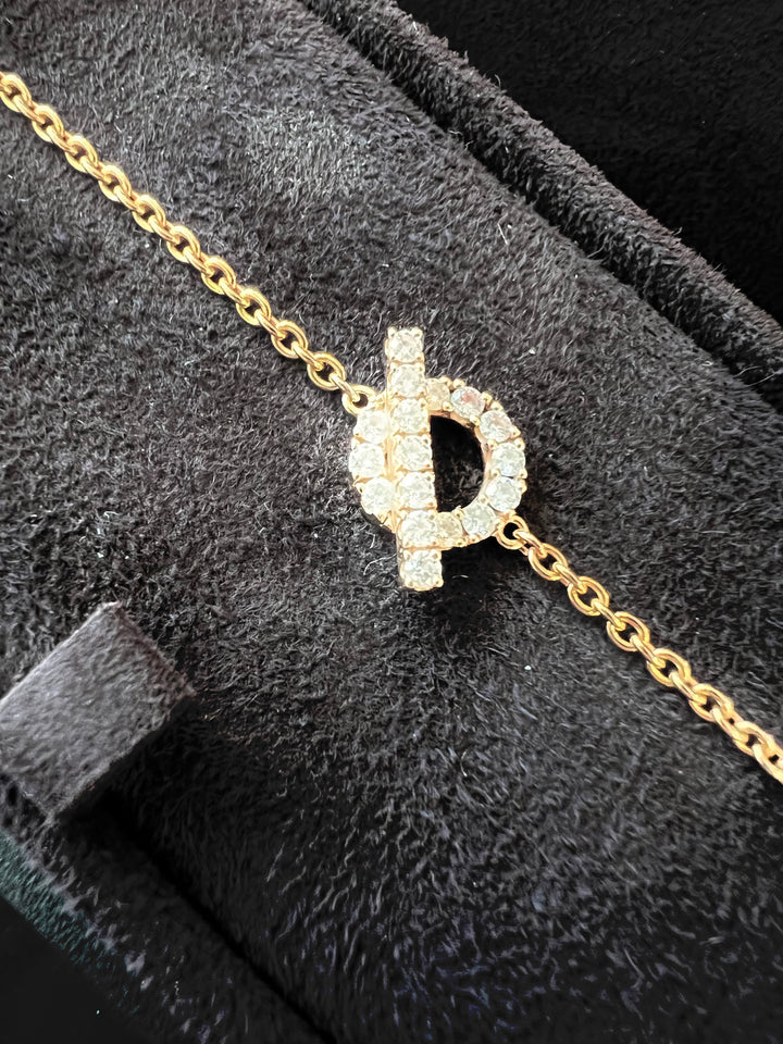 HERMÈS FINESSE 18K GOLD &amp; DIAMOND BRACELET