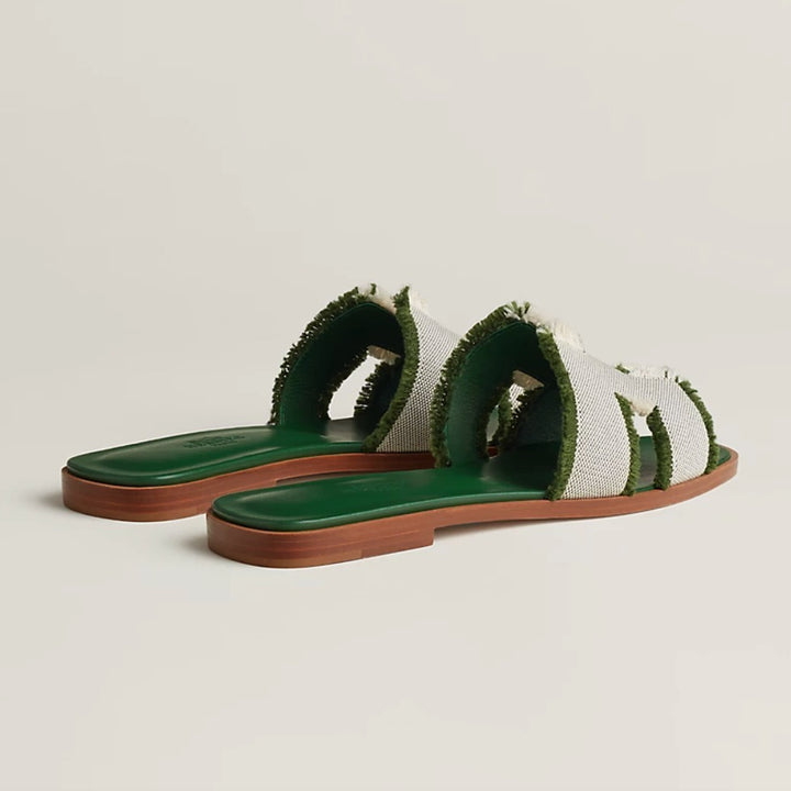 HERMÈS ORAN SANDALS BLENDED FABRIC