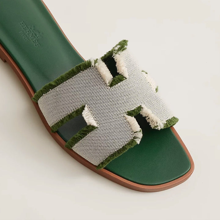 HERMÈS ORAN SANDALS BLENDED FABRIC – Caroline display picture 1