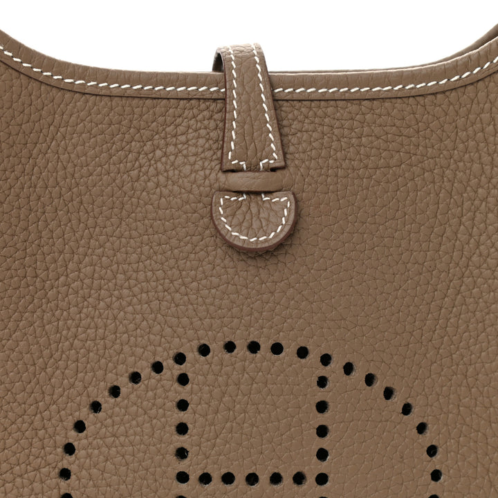 HERMÈS TAURILLON CLEMENCE AMAZONE EVELYNE TPM BAG  ETOUPE BLEU INDIGO