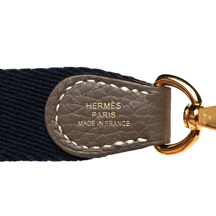 HERMÈS TAURILLON CLEMENCE AMAZONE EVELYNE TPM BAG  ETOUPE BLEU INDIGO