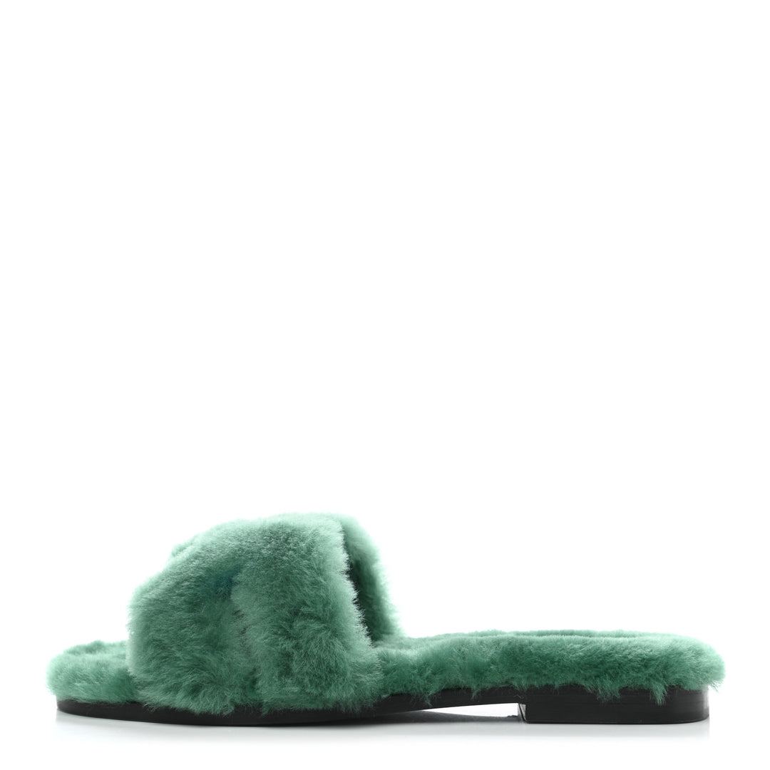 HERMÈS WOOLSKIN ORAN SANDALS