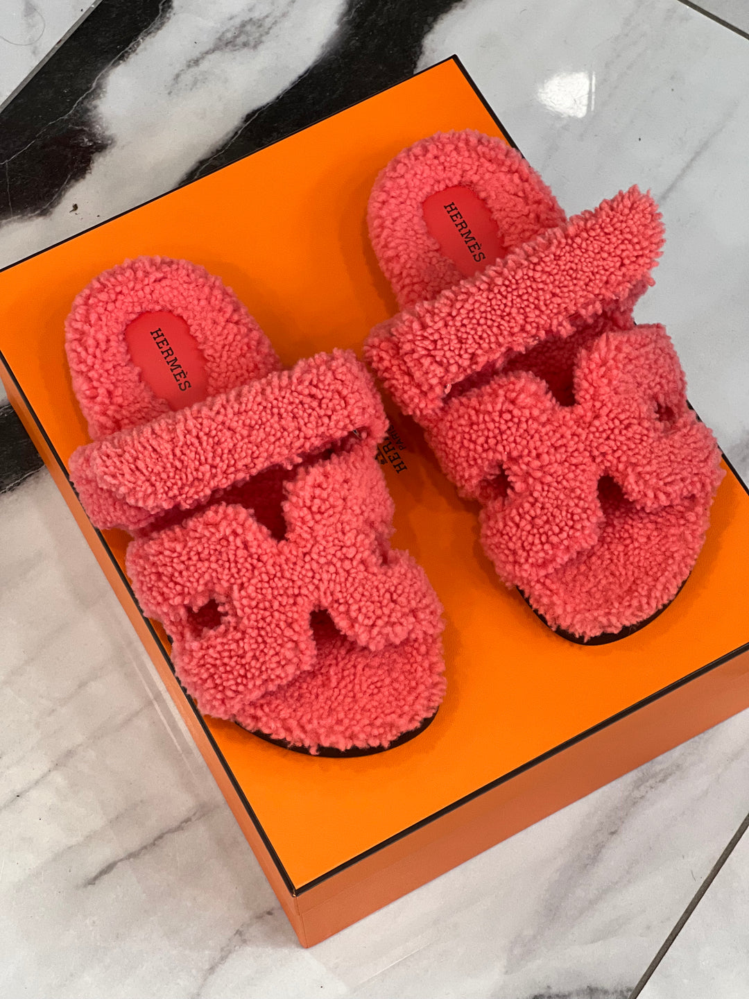 HERMÈS CHYPRE TECHNO WOOLSKIN SANDALS