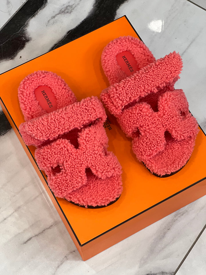 HERMÈS CHYPRE TECHNO WOOLSKIN SANDALS