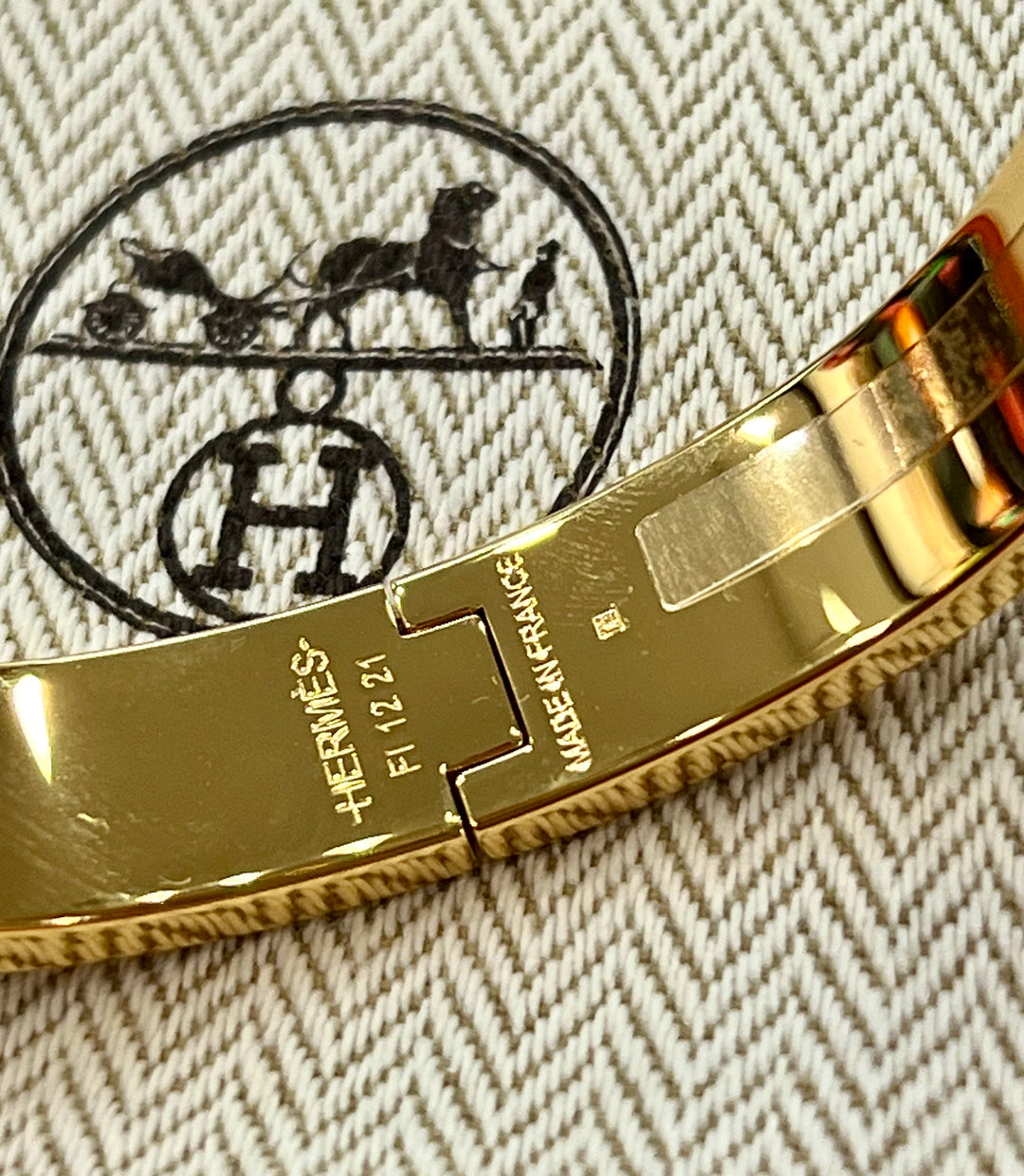 HERMÈS CLIC H BRACELET PM BLANC