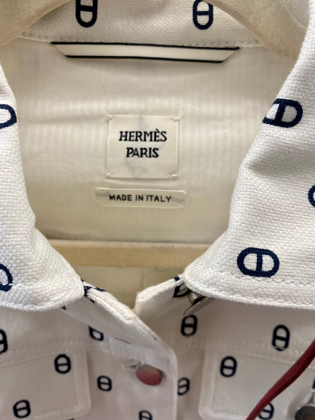 【綺麗に並んだChaine d'Ancreが素敵】HERMES デニムジャケット Chaine d'Ancre