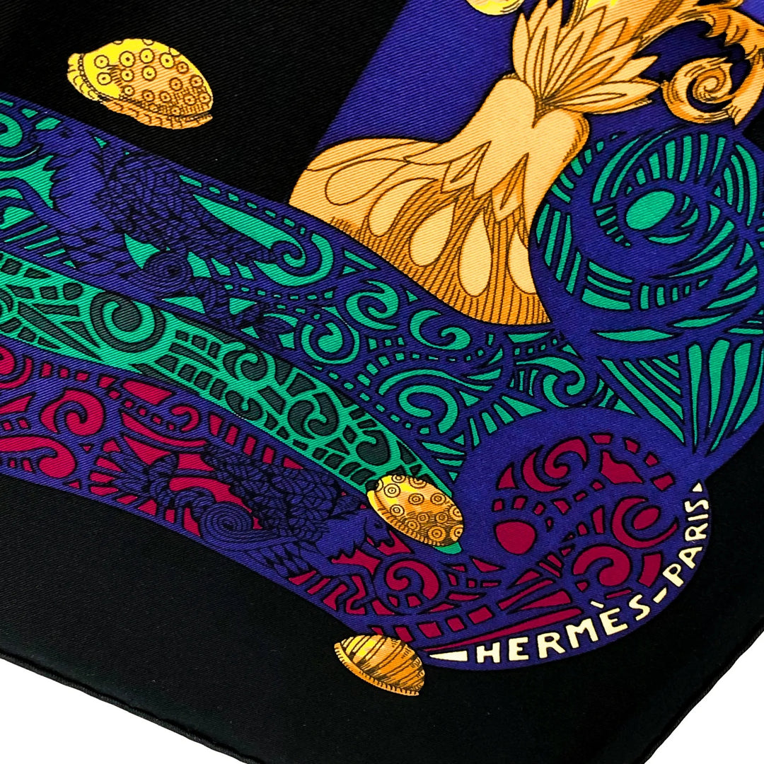 HERMÈS L'ATLANTIDE VINTAGE SILK SCARF BY ANNIE FAIVRE – Caroline's