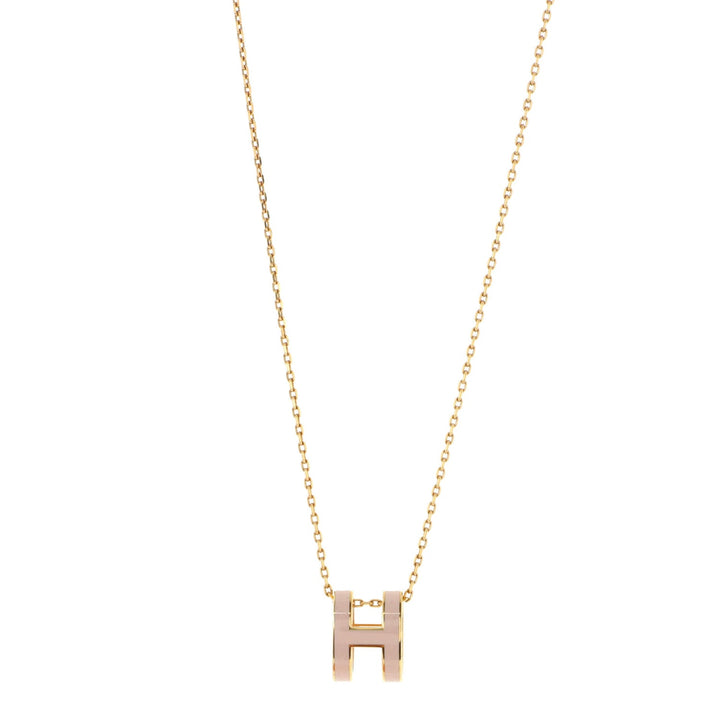 HERMÈS LACQUERED POP H PENDANT NECKLACE