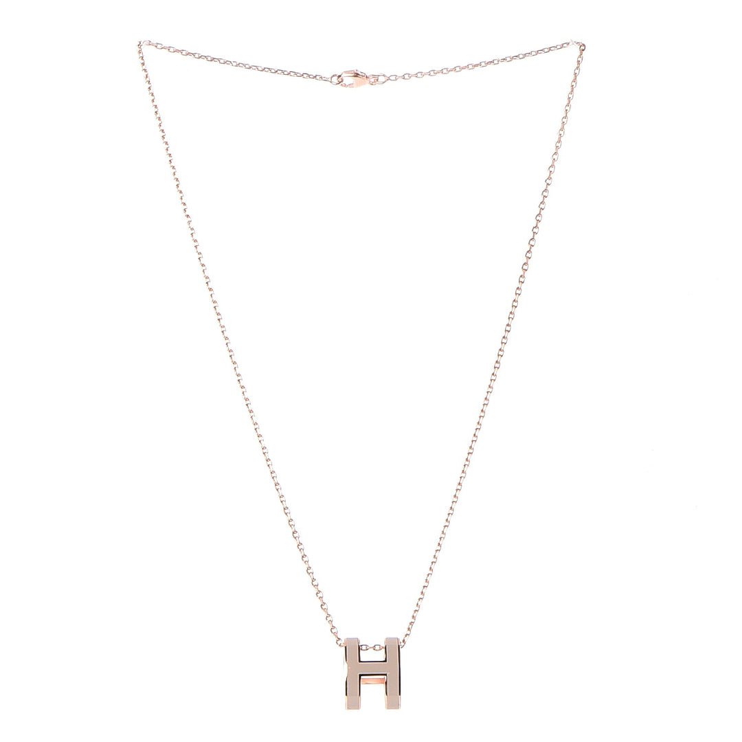 HERMÈS LACQUERED POP H PENDANT NECKLACE