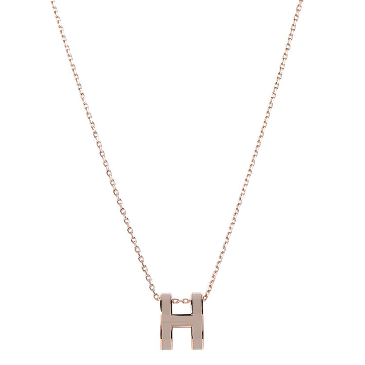 HERMÈS LACQUERED POP H PENDANT NECKLACE