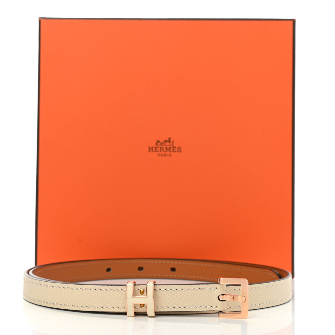 HERMÈS POP H 15MM BELT EPSOM ROSE GOLD – Caroline's Fashion