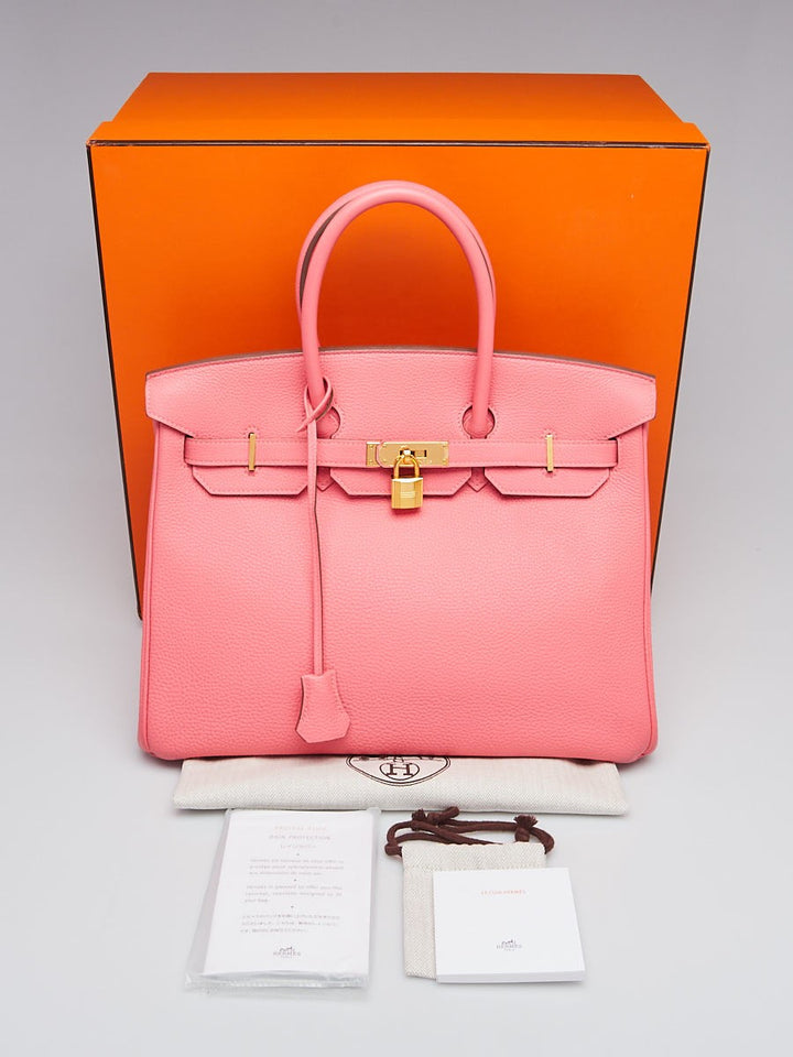 HERMÈS TOGO BIRKIN 35 ROSE LIPSTICK