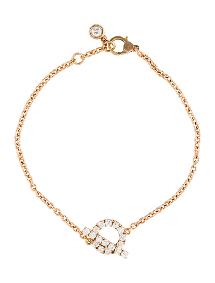 HERMÈS FINESSE 18K GOLD &amp; DIAMOND BRACELET