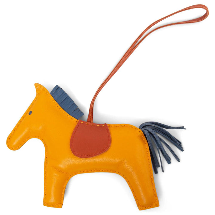 HERMÈS RODEO JAUNE D OR BLEU AGATE CORNALINE GRIGRI HORSE BAG CHARM