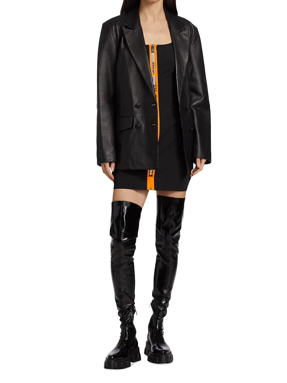 HERON PRESTON STRETCH GABARDINE MINI DRESS