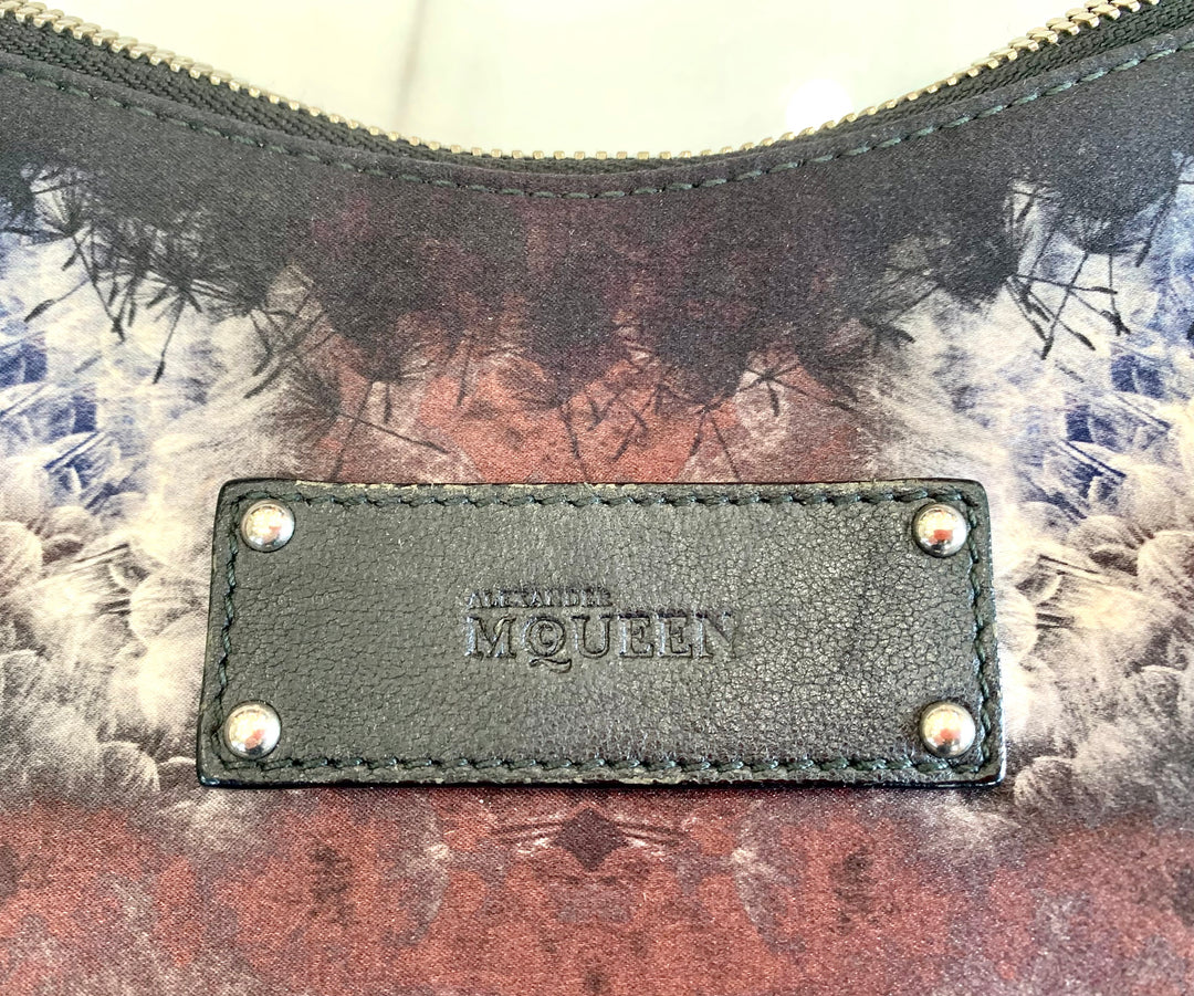 ALEXANDER MCQUEEN SILK SATIN DE MANTA CLUTCH