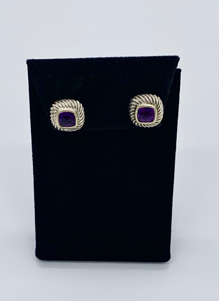 DAVID YURMAN AMETHYST ALBION EARRINGS