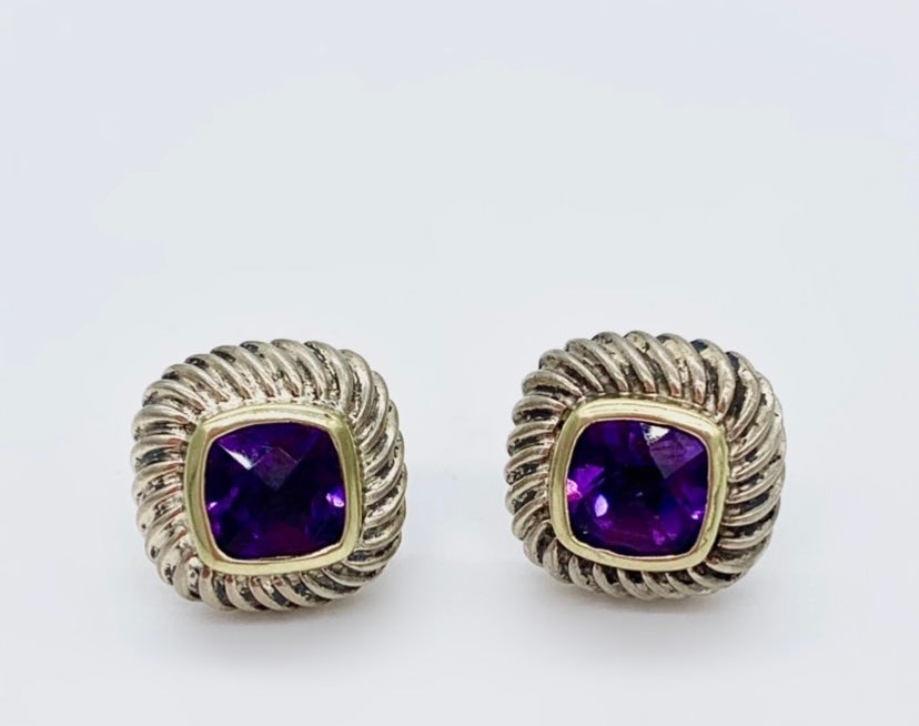 DAVID YURMAN AMETHYST ALBION EARRINGS