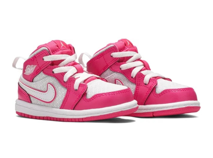 NIKE AIR JORDAN 1 MID PINK KIDS SNEAKERS