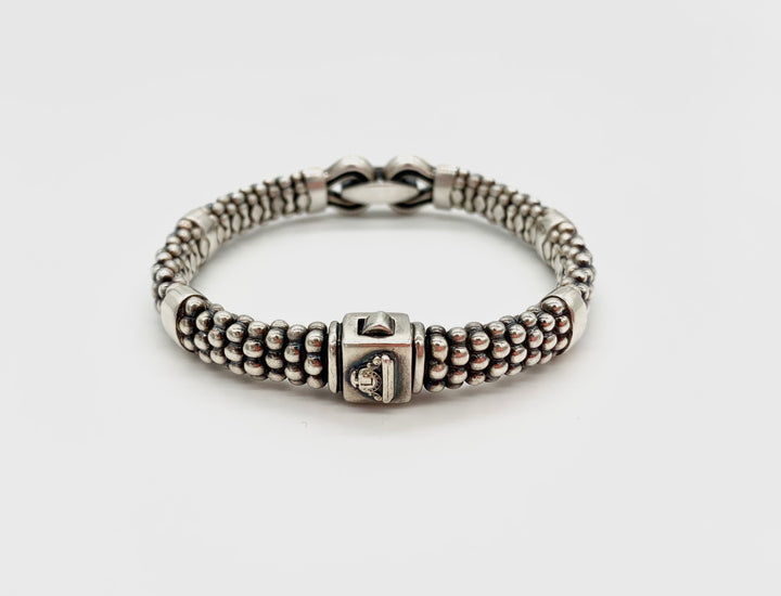 LAGOS CAVIAR DERBY BUCKLE BRACELET