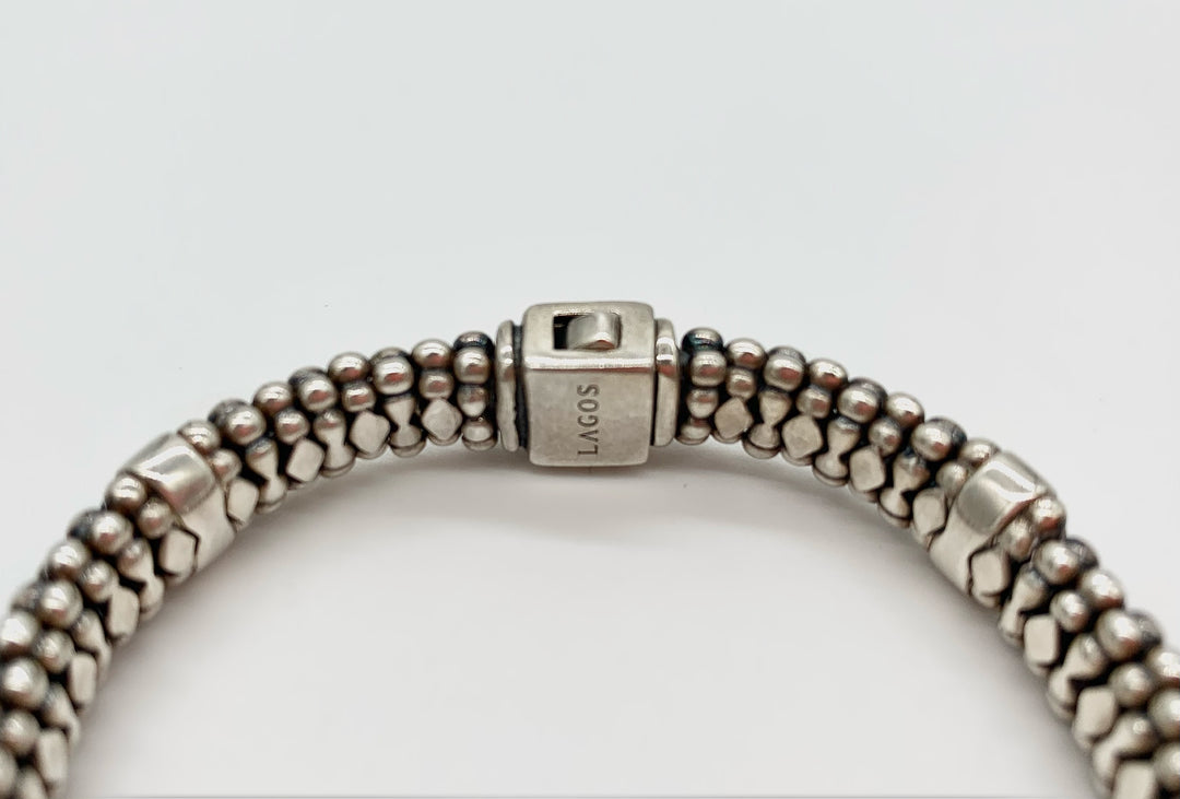 LAGOS CAVIAR DERBY BUCKLE BRACELET