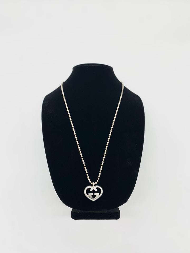 GUCCI GG "LOVE BRITT" HEART NECKLACE