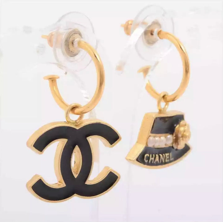 CHANEL COCO MARK 02A GOLD PLATED EARRINGS