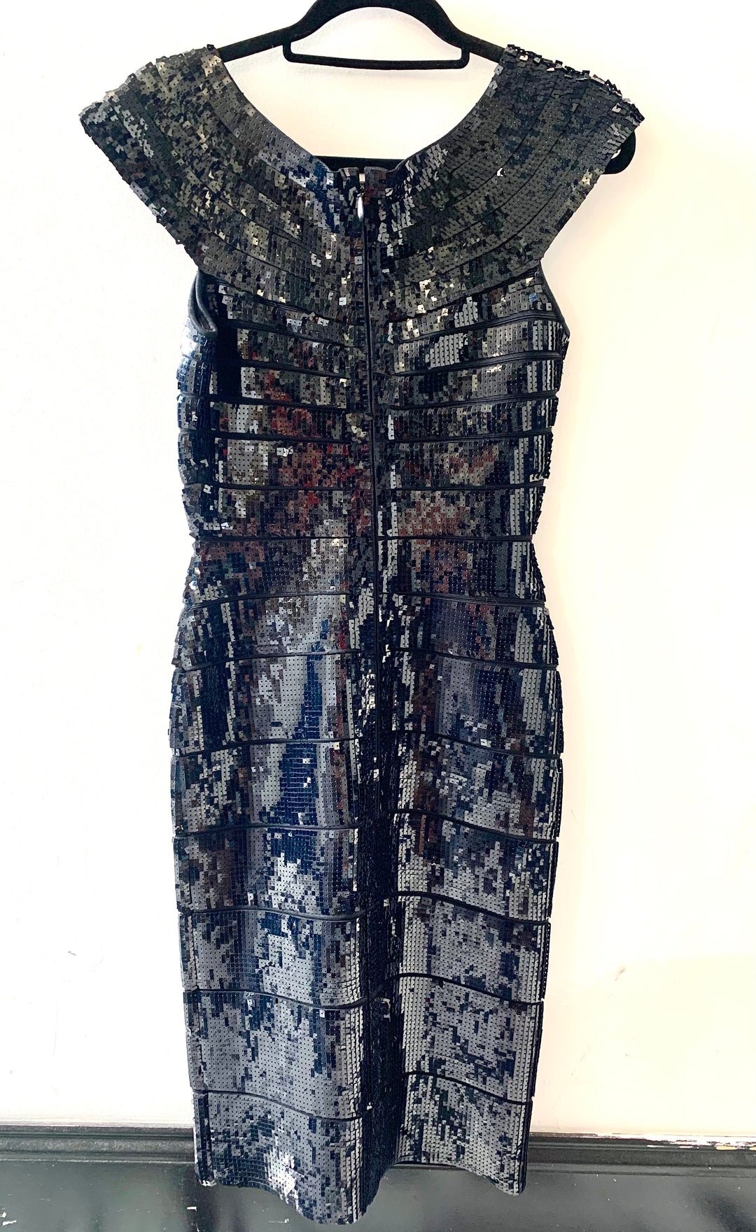 HERVE LEGER SEQUIN BANDAGE DRESS