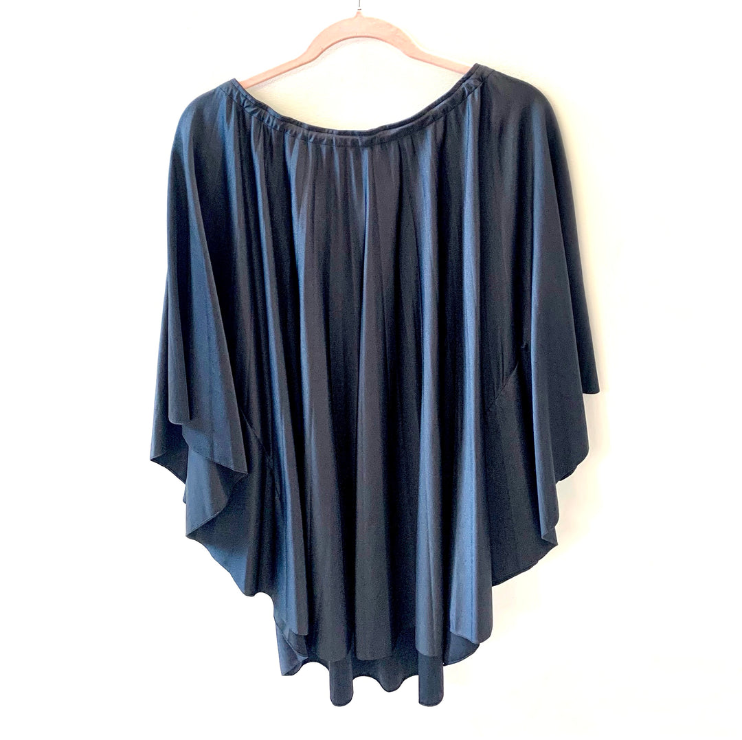 BALENCIAGA BLACK PONCHO TOP