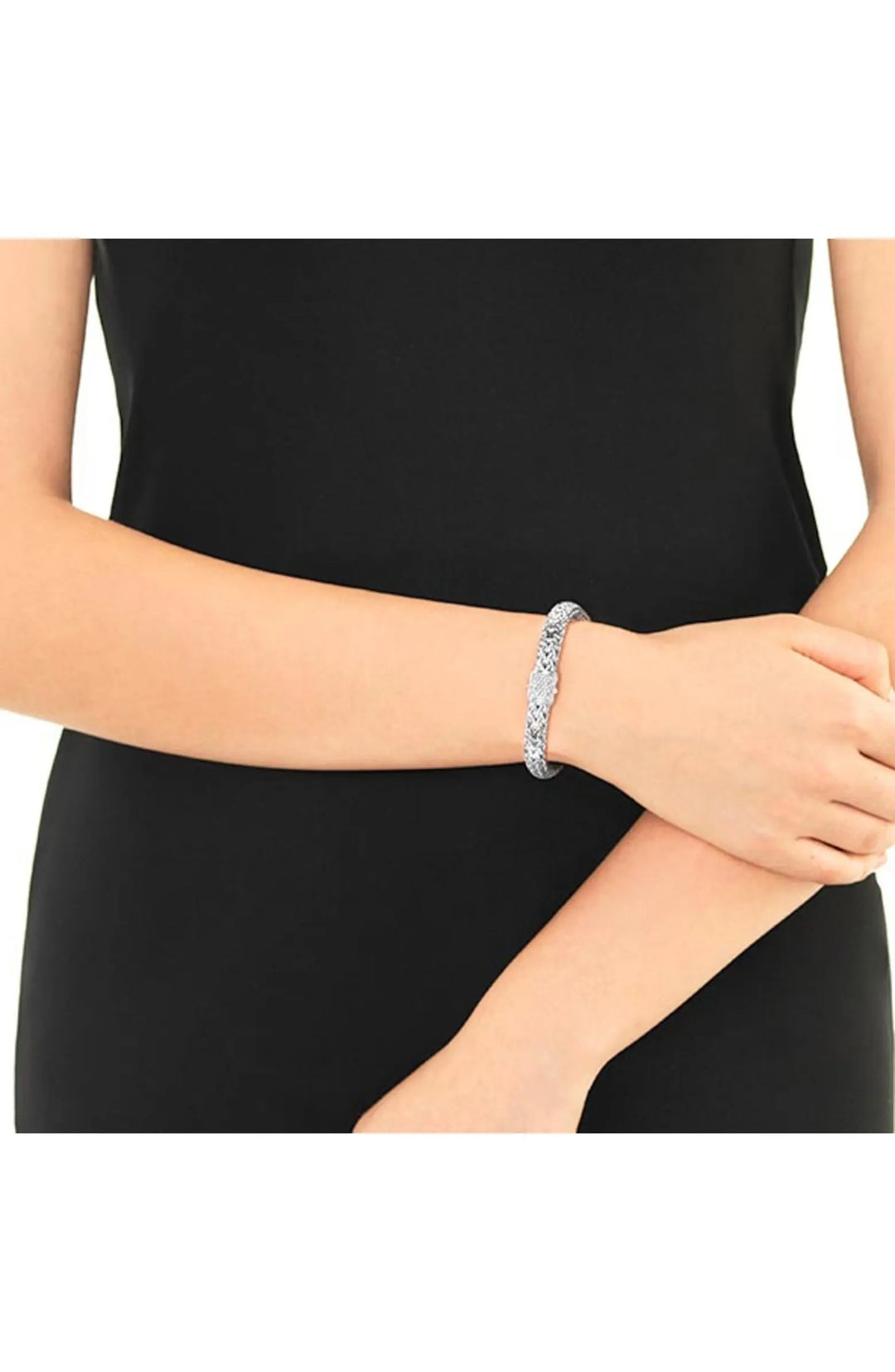 JOHN HARDY DIAMOND SILVER CHAIN BRACELET