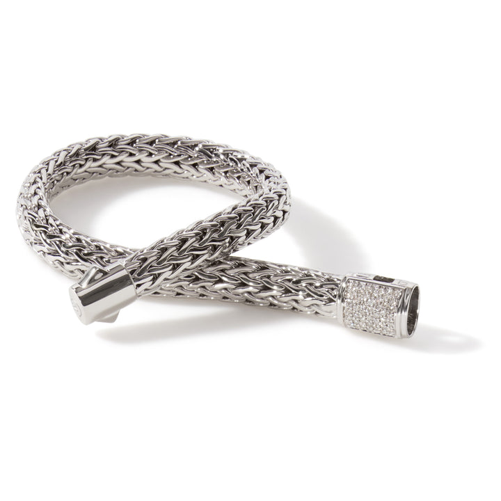 JOHN HARDY DIAMOND SILVER CHAIN BRACELET