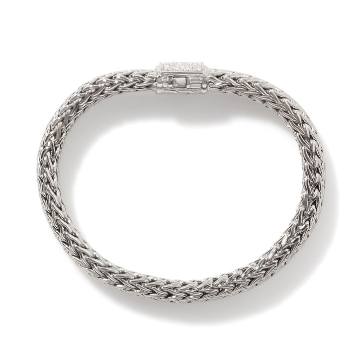 JOHN HARDY DIAMOND SILVER CHAIN BRACELET