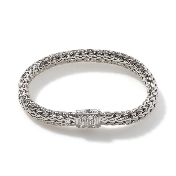 JOHN HARDY DIAMOND SILVER CHAIN BRACELET