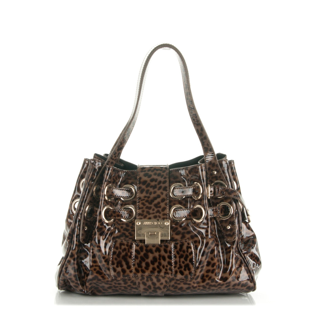 Jimmy Choo Leopard Print Riki Bag