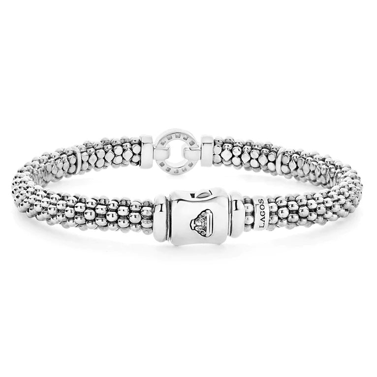 LAGOS ENSO DIAMOND CIRCLE CAVIAR BRACELET