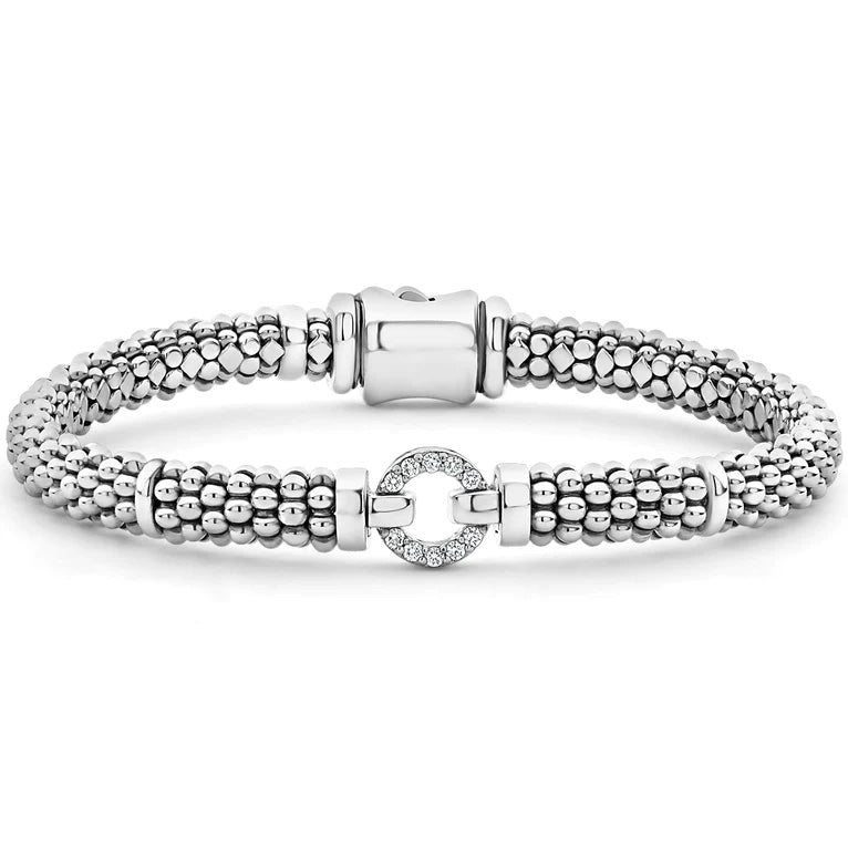 LAGOS ENSO DIAMOND CIRCLE CAVIAR BRACELET