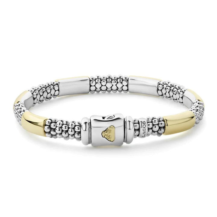 LAGOS GOLD STATION CAVIAR BRACELET 6MM