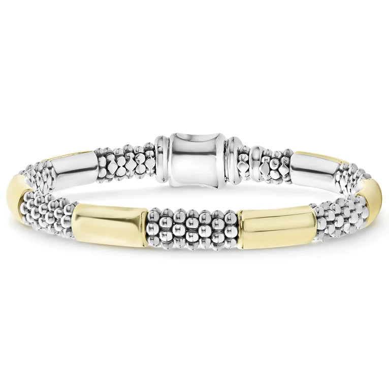 LAGOS GOLD STATION CAVIAR BRACELET 6MM