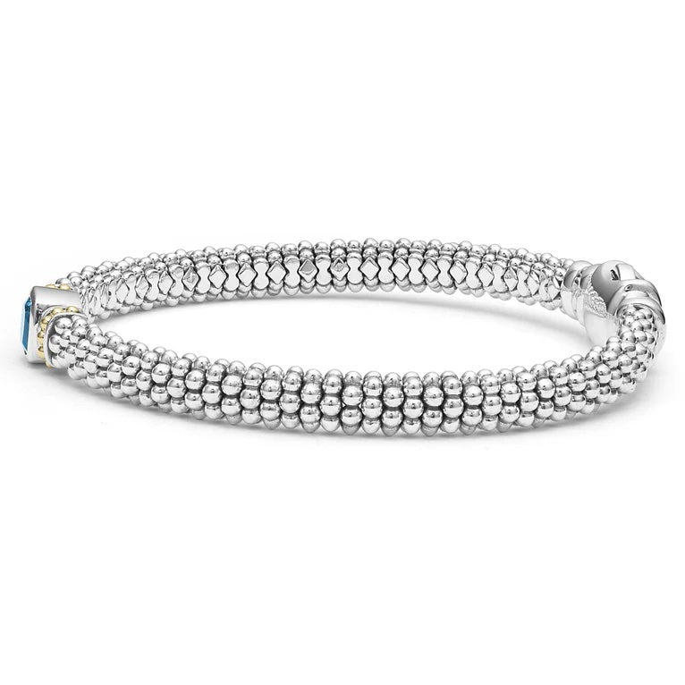 LAGOS SWISS BLUE TOPAZ CAVIAR BRACELET