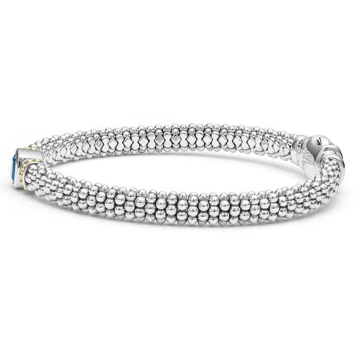 LAGOS SWISS BLUE TOPAZ CAVIAR BRACELET