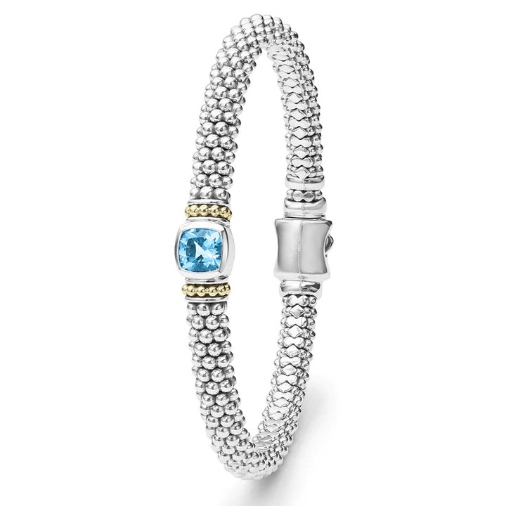 LAGOS SWISS BLUE TOPAZ CAVIAR BRACELET