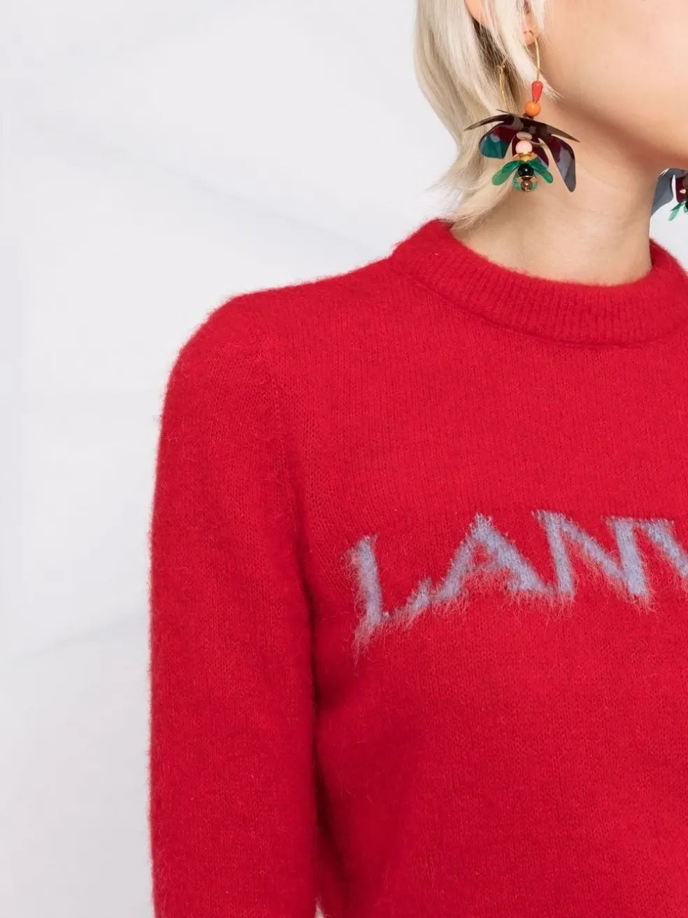 LANVIN ALPACA AND MOHAIR INTARSIA LANVIN SWEATER