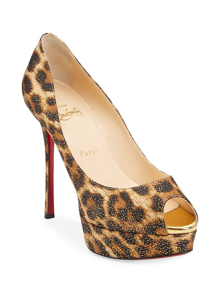 CHRISTIAN LOUBOUTIN FETISH PEEP TOE PLATFORM PUMPS