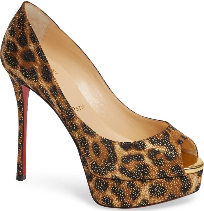 CHRISTIAN LOUBOUTIN FETISH PEEP TOE PLATFORM PUMPS