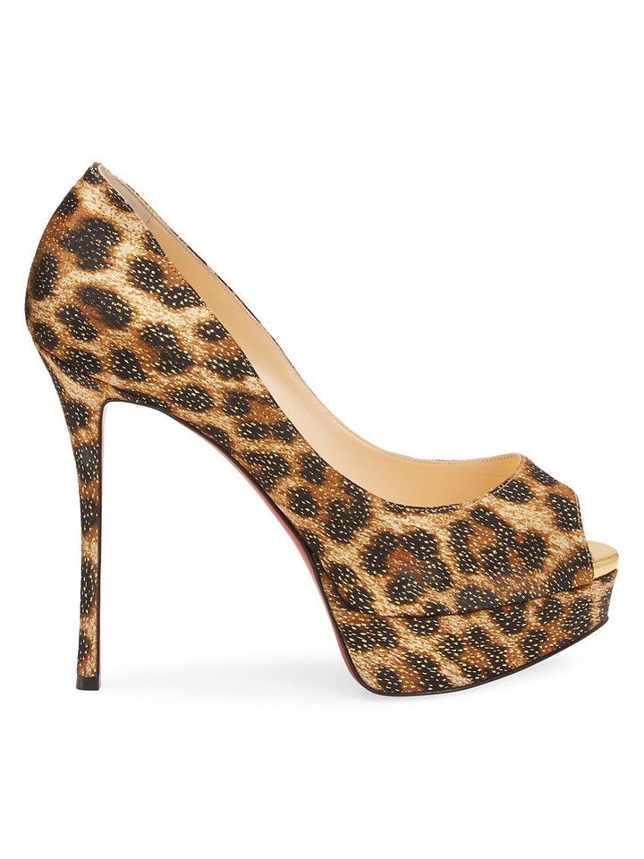 CHRISTIAN LOUBOUTIN FETISH PEEP TOE PLATFORM PUMPS