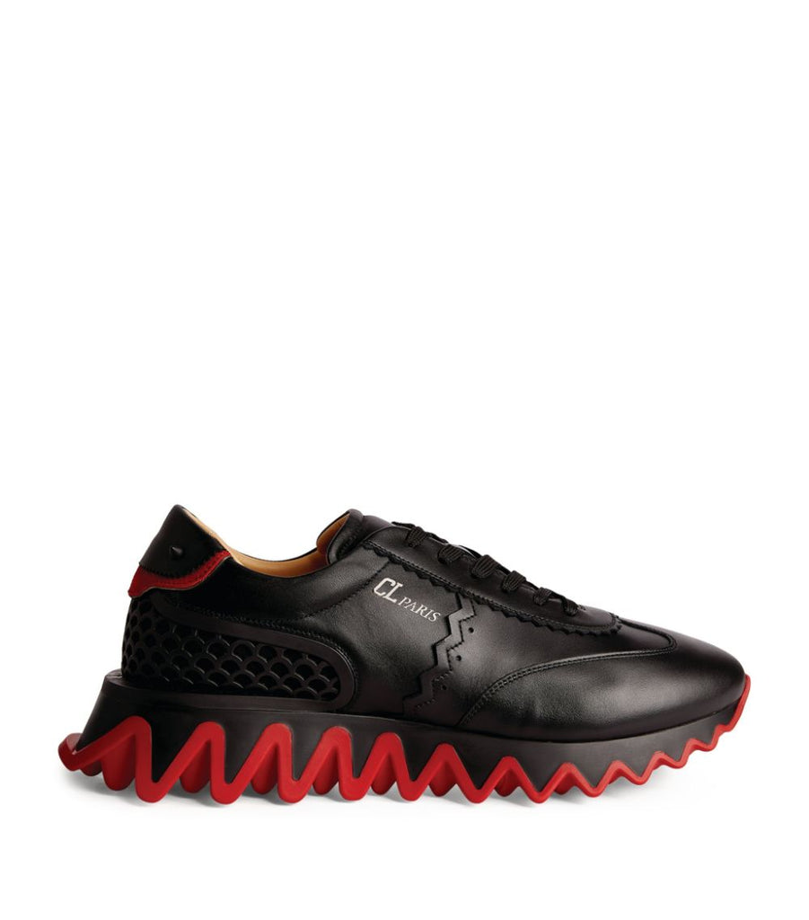 Loubi Shark leather and neoprene sneakers スニーカー CHRISTIAN LOUBOUTIN MEN Loubishark leather and neoprene