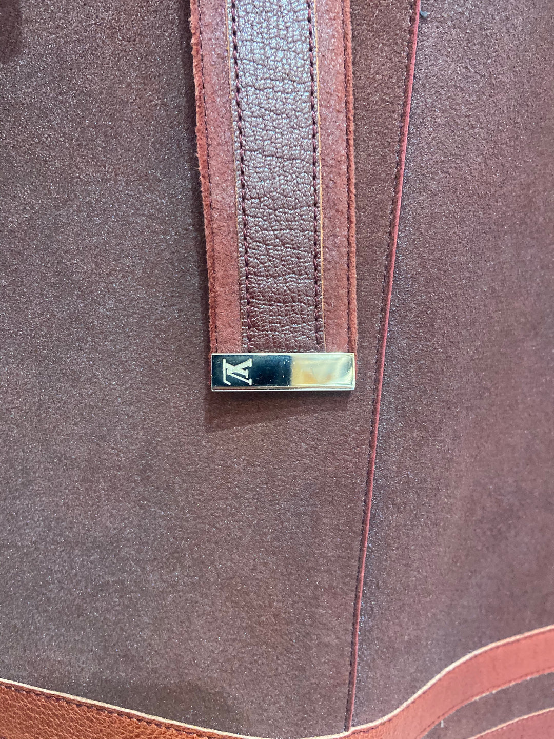 LOUIS VUITTON BELTED AGNEAU LAMBSKIN SKIRT